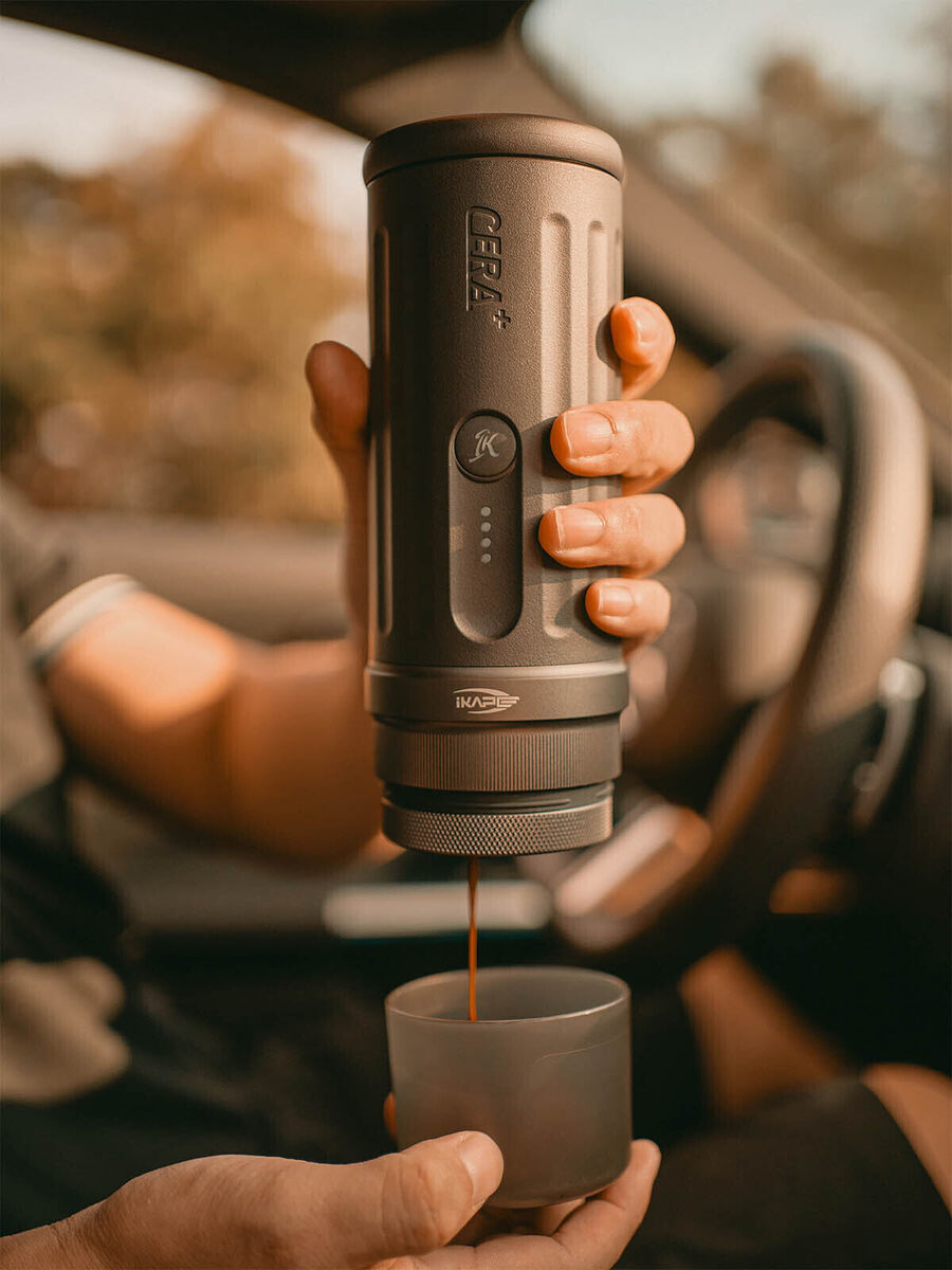 Looking for the best portable espresso maker for your next trip? The Ikape Kaapo K2 offers a professional experience in a compact, travel-friendly package. Picture: Ikape