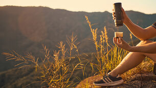 <p>The Ikape Kapo K2 portable espresso machine fits easily into a travel bag. Picture: Ikape</p>