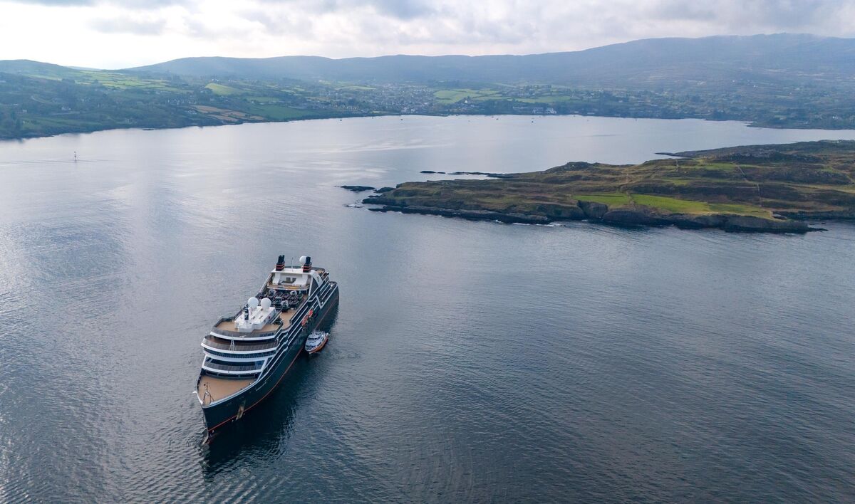 The expedition cruise ship, Seabourn Venture, visiting Schull. Picture: John Allen