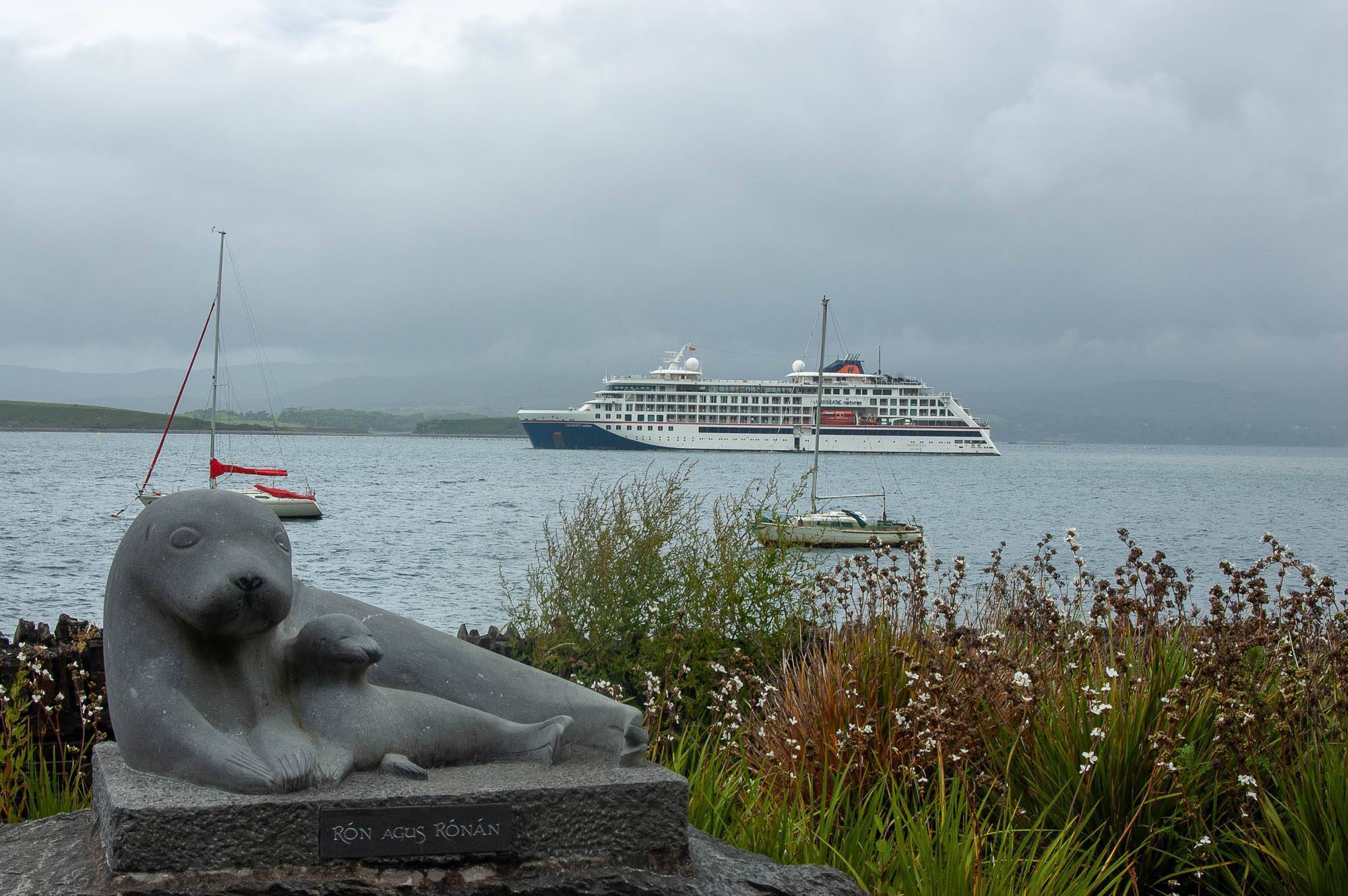The cruise ship, Hanseatic Nature, which visited Bantry port with over 700 guests and crew on board, with passengers disembarking for day trips to Killarney, Beara and around Bantry. Photo: Evan Doak