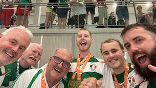 <p>From left: Anthony Murray, father of athlete Scott Murray; Harry Ward, Transplant Sport Ireland team manager; athlete Rob Sheahan; athlete Scott Murray; and Kevin Sheahan brother of athlete Rob Sheahan.</p> <p>From left: Anthony Murray, father of athlete Scott Murray; Harry Ward, Transplant Sport Ireland team manager; athlete Rob Sheahan; athlete Scott Murray; and Kevin Sheahan brother of athlete Rob Sheahan.</p>