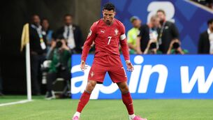 <p>UP AND RUNNING: Cristiano Ronaldo celebrates. Pic: Charlotte Wilson/Getty Images</p> <p>UP AND RUNNING: Cristiano Ronaldo celebrates. Pic: Charlotte Wilson/Getty Images</p>