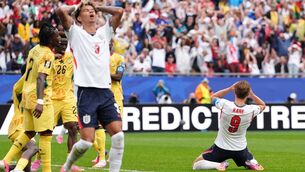 <p>STALEMATE: England's Harry Kane reacts to hitting over the bar. Pic: Martin Rickett/PA Wire.</p> <p>STALEMATE: England's Harry Kane reacts to hitting over the bar. Pic: Martin Rickett/PA Wire.</p>