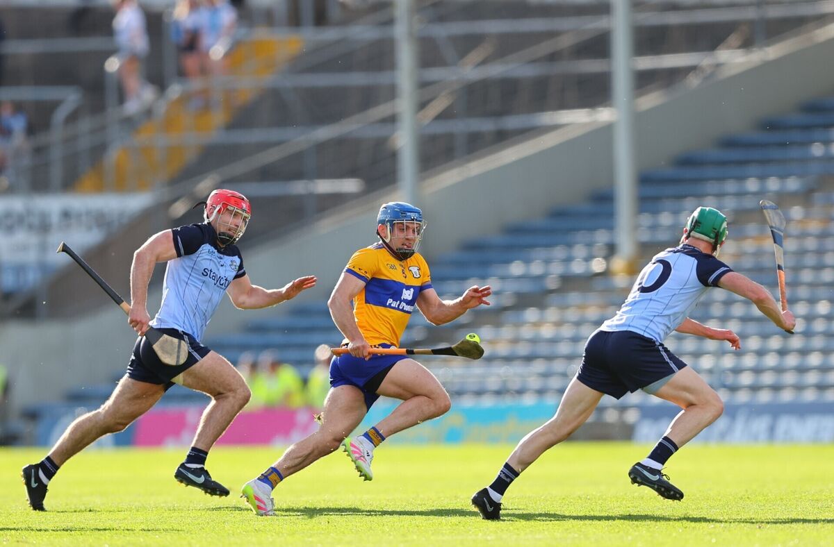Clare's Shane O'Donnell with Paddy Smyth of Dublin. Pic: Tom O'Hanlon/Inpho Clare's Shane O'Donnell with Paddy Smyth of Dublin. Pic: Tom O'Hanlon/Inpho