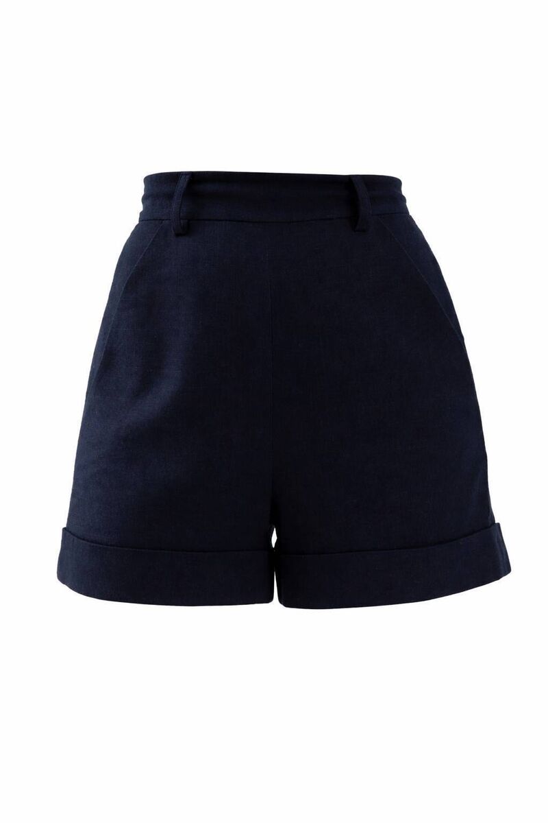 Navy Linen Shorts, €89, Sinead Keary Navy Linen Shorts, €89, Sinead Keary