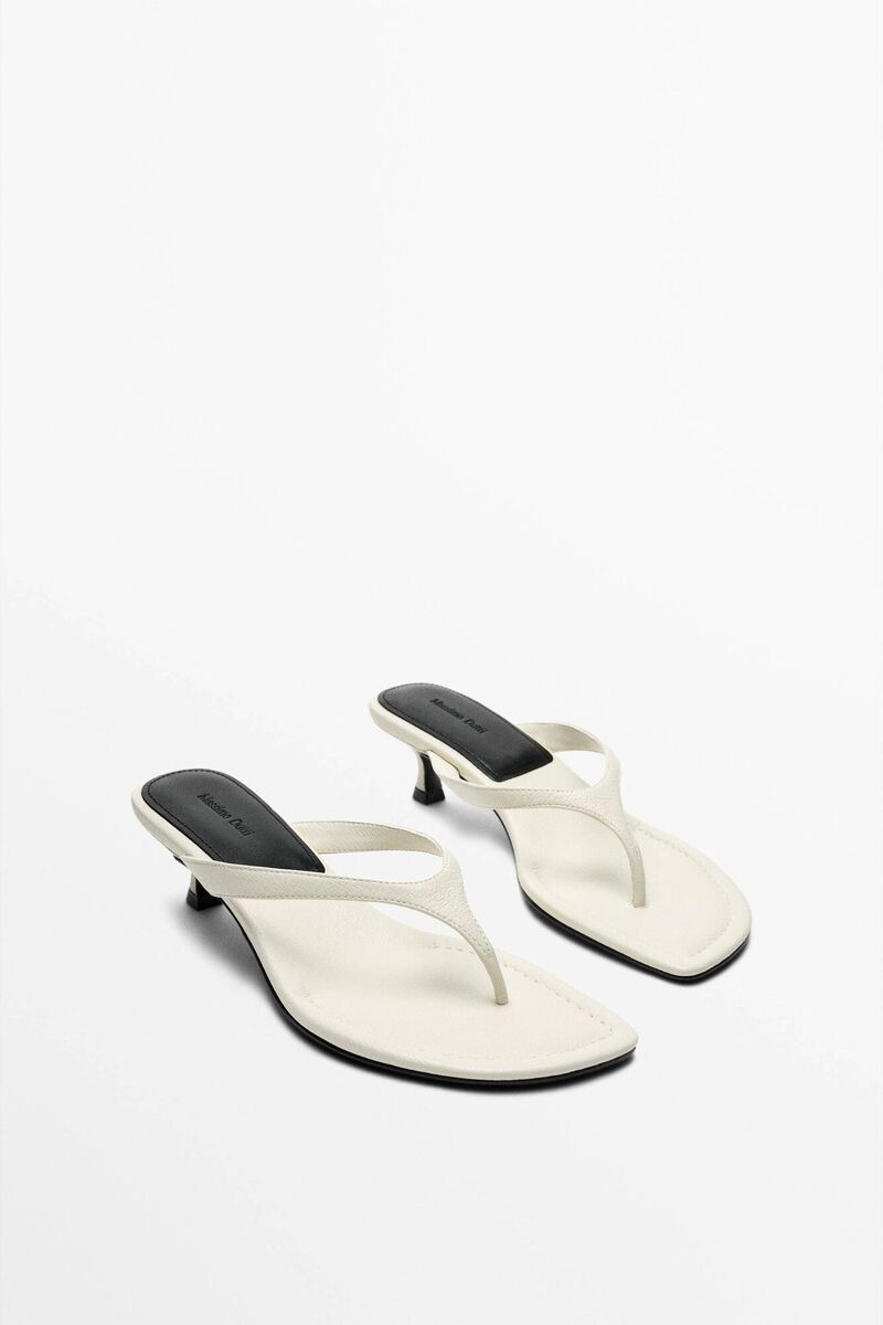 White Leather Sandals, €120, Massimo Dutti. White Leather Sandals, €120, Massimo Dutti.