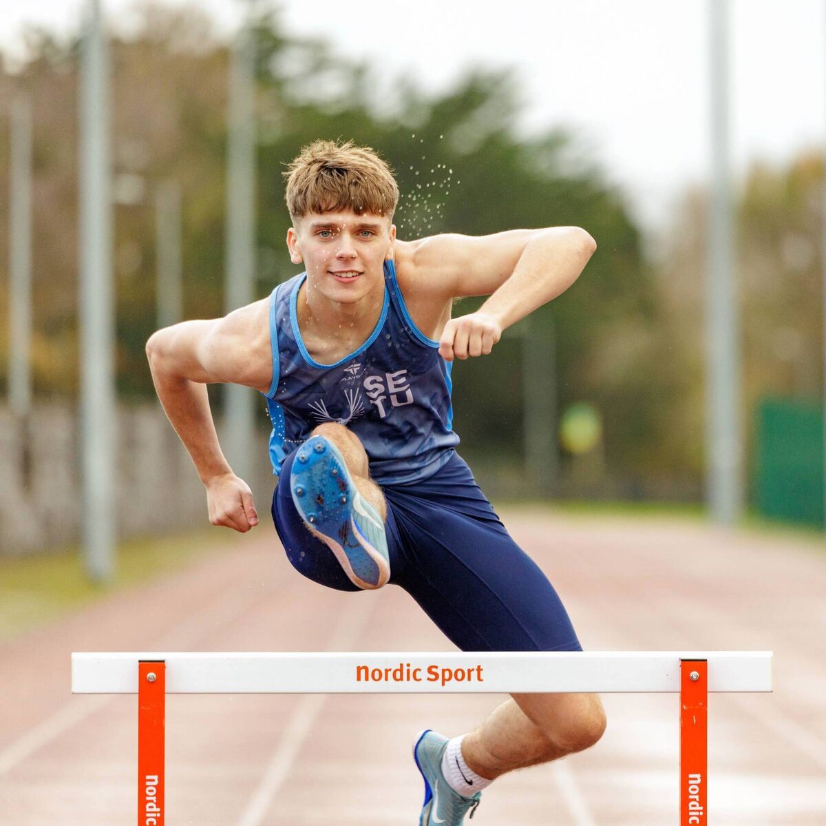 Adam Nolan, SETU student and national hurdles champion. Photograph: Dylan Vaughan 
