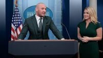 Former Irish MMA Fighter Conor McGregor Speaks To The Press At The White House Before Meeting With President Trump