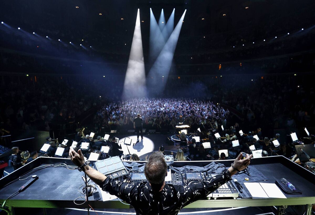 Pete Tong during a previous show with his Essential Orchestra. Photo: John Phillips/Getty Images
