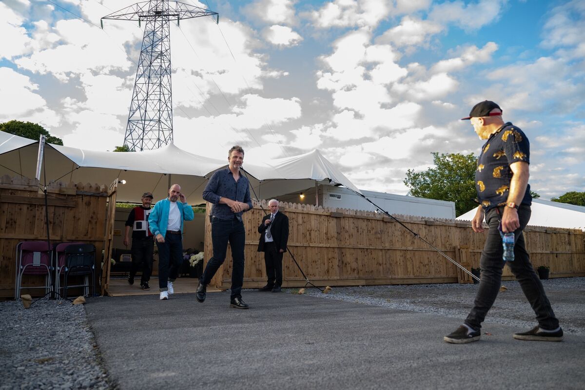 Bell X1 make their way from the artist area to the stage ahead of their performance at Live at the Marquee in Cork. Picture: Chani Anderson Bell X1 make their way from the artist area to the stage ahead of their performance at Live at the Marquee in Cork. Picture: Chani Anderson