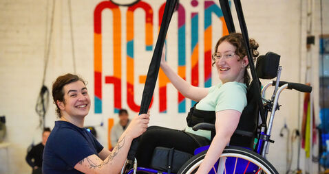 Watch: Cork Circus Factory workshop for members of the Crann Centre 