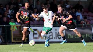 <p>ON THE MOVE?: Cillian Murphy was excellent against Treaty United with a number of scouts watching on. Pic: Jim Coughlan.</p> <p>ON THE MOVE?: Cillian Murphy was excellent against Treaty United with a number of scouts watching on. Pic: Jim Coughlan.</p>