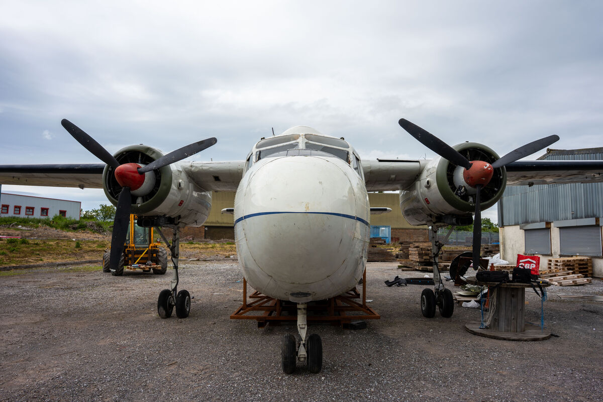 The rebuilt plane used in the movie 'Jimmy' based around the actor Jimmy Stewart's time as a soldier in the Second World War.