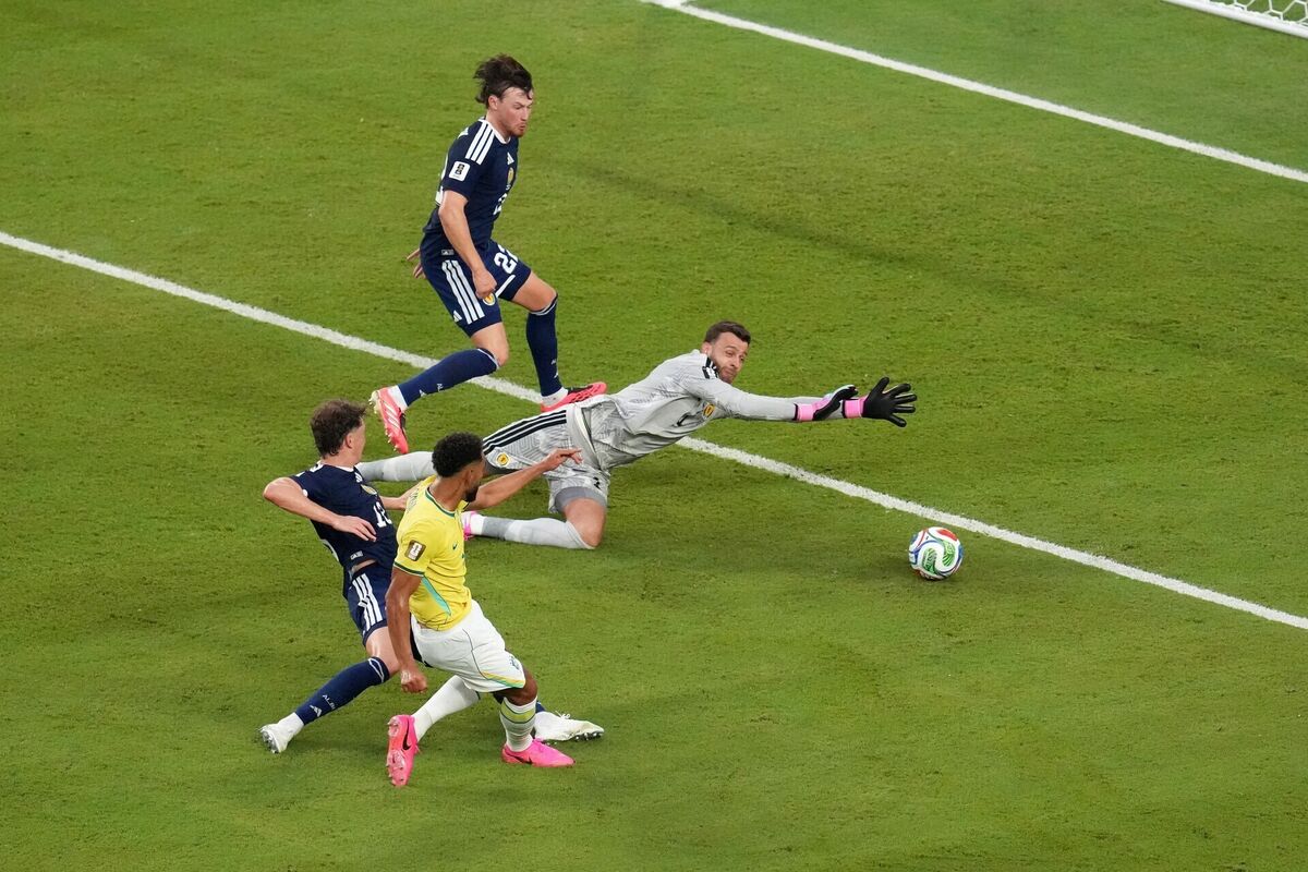 Matheus Cunha wrapped things up for Brazil in the second half. Picture: Nick Potts/PA Matheus Cunha wrapped things up for Brazil in the second half. Picture: Nick Potts/PA