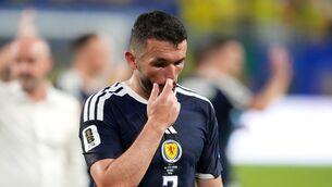 <p>Scotland's John McGinn reacts after the FIFA World Cup 2026 Group C match at Miami Stadium, Florida.</p>