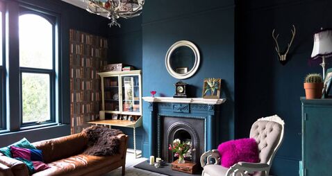 Fashionable vintage styled living room