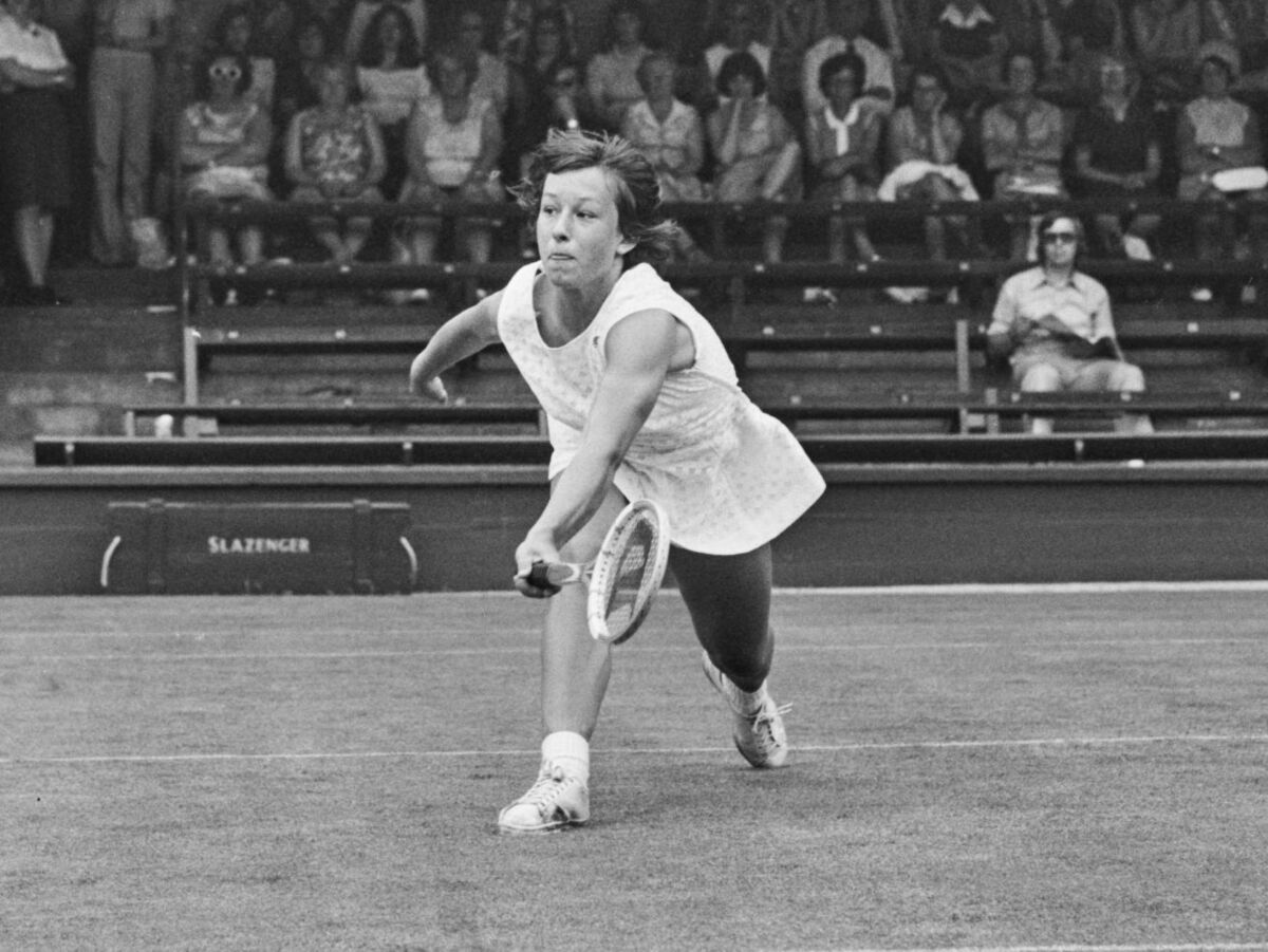 Martina Navratilova in action in 1973. Picture: McCabe/Daily Express/Hulton Archive/Getty Images Martina Navratilova in action in 1973. Picture: McCabe/Daily Express/Hulton Archive/Getty Images