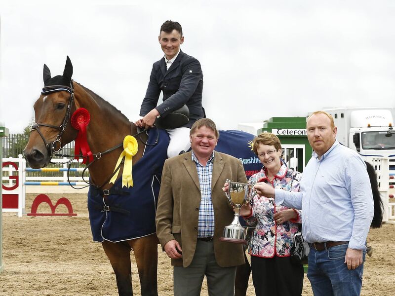 Shane Dalton aboard Belfields Captain after winning the Connacht Grand Prix in 2016, alongside the horse's owners Pay and Pauline Prendergast and race sponsor John Hanley. File picture: Monica Flanagan Shane Dalton aboard Belfields Captain after winning the Connacht Grand Prix in 2016, alongside the horse's owners Pay and Pauline Prendergast and race sponsor John Hanley. File picture: Monica Flanagan