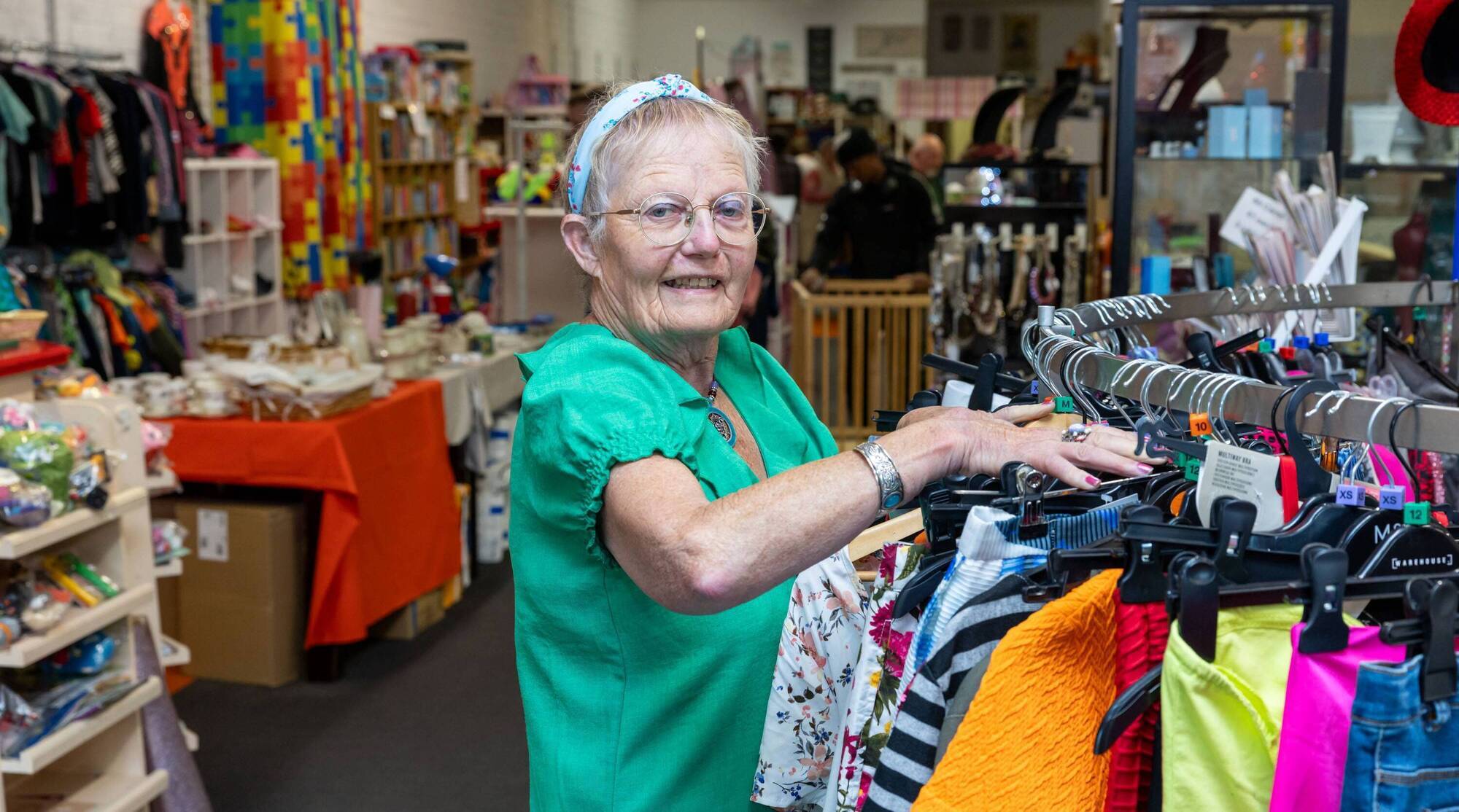 Jack and Jill volunteer Ann O’Sullivan in the shop at Kealew Business Retail Park in Portlaoise. Picture: Alf Harvey.