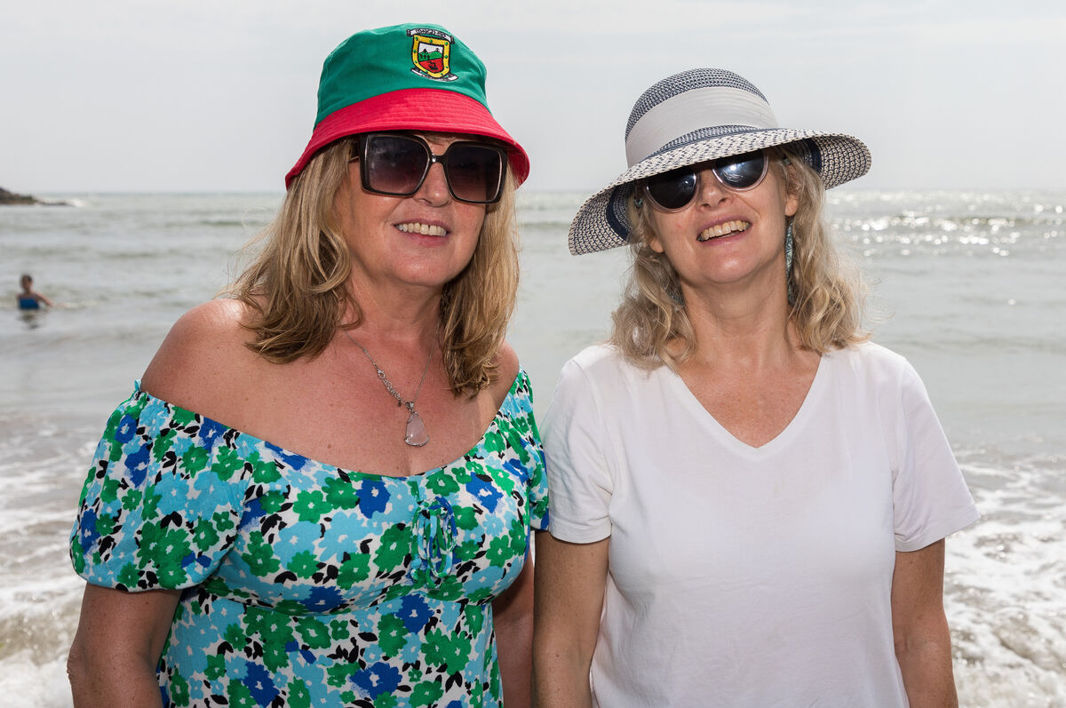 Sadie Dennehy and Ursula Newman enjoying the seaside in Fountainstown, Co Cork. Picture: David Creedon