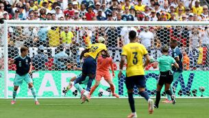<p>Nilson Angulo fires home for Ecuador and gets the comeback and their World Cup dreams underway. Picture: Alexander Hassenstein/Getty</p>