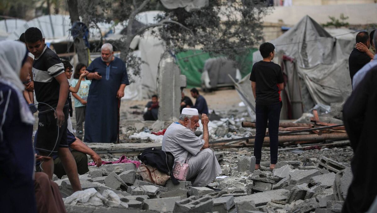 A Palestinian man sits on the rubble at the site of a residential building targeted overnight by an Israeli strike, following a warning from the Israeli military to evacuate, in Deir el-Balah in the central Gaza Strip, on May 24, 2026. Picture: Eyad Baba / AFP via Getty Images A Palestinian man sits on the rubble at the site of a residential building targeted overnight by an Israeli strike, following a warning from the Israeli military to evacuate, in Deir el-Balah in the central Gaza Strip, on May 24, 2026. Picture: Eyad Baba / AFP via Getty Images