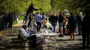 <p>A man holds a heated debate with a member of his audience at Speakers' Corner in Hyde Park, London. File Picture: Leon Neal/Getty </p>