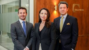 <p>Naoise Harnett, Jennifer McCarthy, and Matthew Cole of DLA Piper Ireland. </p>