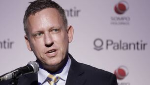 <p>Peter Thiel, co-founder and chairman of Palantir is due to lead a conference at Powerscourt Estate next month. Picture: Kiyoshi Ota/Bloomberg via Getty </p>