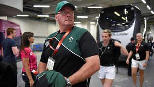 <p>Ireland head coach Philip Doyle ahead of the 2014 Women's Rugby World Cup semi-final. Picture credit: Brendan Moran / SPORTSFILE</p>