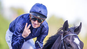 <p>BAN APPEAL: Christophe Soumillon, seen here after riding Puerto Rico to victory in the Group 1 Jean-Luc Lagardere last October,  told an independent disciplinary panel on Friday that the horse has a history of hanging to his left.  	Picture: Healy Racing</p>