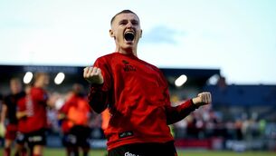 <p>Ross Tierney scored a late goal to seal victory for Bohs over Pats. Pic: ©INPHO/Ryan Byrne</p>
