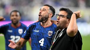 <p>Roberto 'Pico' Lopes celebrates after Cape Verde qualify for the knockout stages. Picture: Richard Callis/Sportsfile</p>