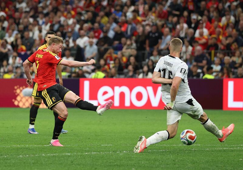 Kevin De Bruyne added insult to injury for New Zealand in the second half. Picture: Emilee Chinn/Getty