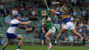 <p>Limerick's Rian Horgan attempts to score a goal in the MHC final. Pic: ©INPHO/Stephen Heaney</p>