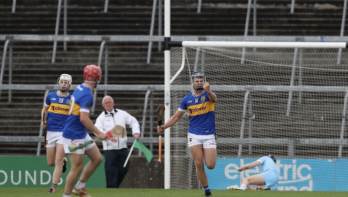 Tipperary's Chris Dunne celebrates scoring a goal for Tipperary. Pic: ©INPHO/Stephen Heaney