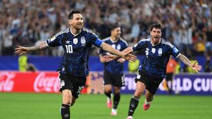 <p>Lionel Messi came off the bench to score his sixth goal of the tournament. Picture: David Ramos/Getty</p>