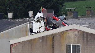 <p>The scene in July 2024 after the helicopter crashed into a building in Joristown Upper townland in Killucan, Co Westmeath. Picture: Damien Eagers/PA</p>