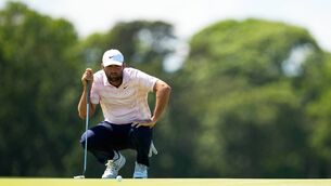 <p>THEN THERE WERE TWO: Scottie Scheffler and Viktor Hovland face a Monday play-off in the Travelers Championship.  Pic: AP Photo/George Walker IV.</p>