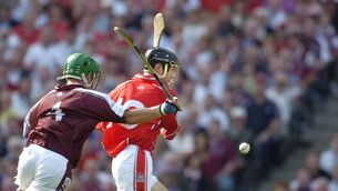 <p>LAST TITLE: Cork's Ben O' Connor scores a goal despite the best efforts of Galway's Ollie Canning in the 2025 All-Ireland hurling final. Pic: Ray McManus / SPORTSFILE.</p>
