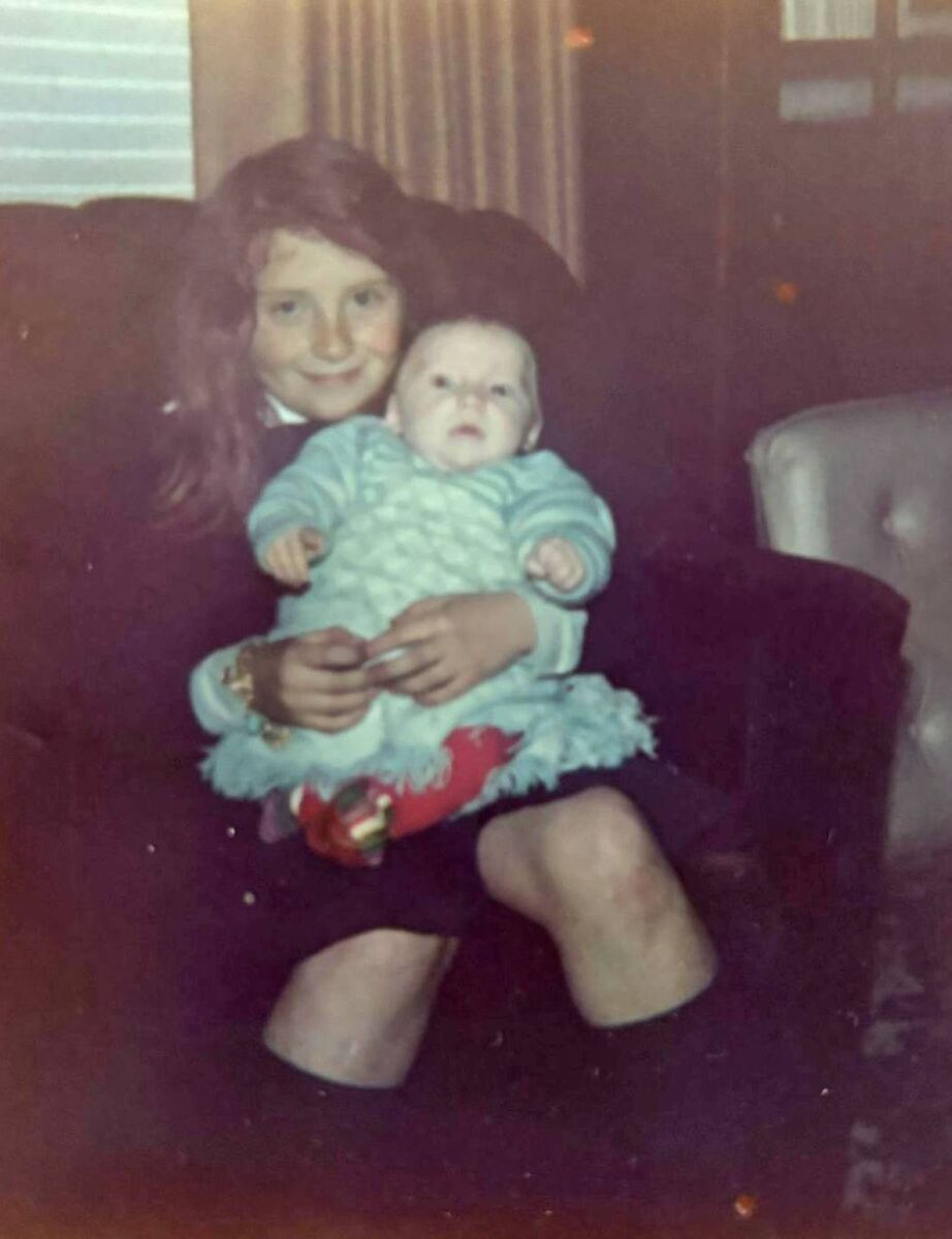 Gordon as a baby with his cousin Hilary