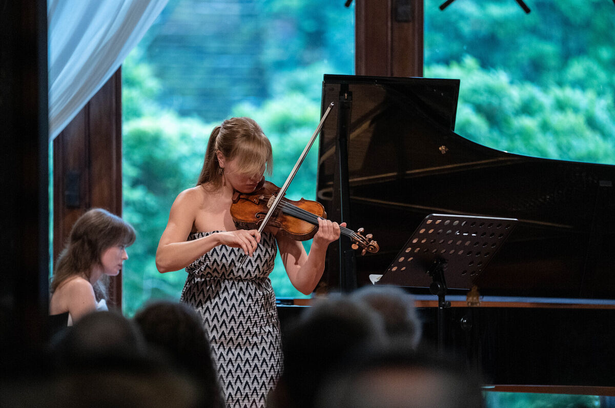  Ukrainian violinist Diana Tishchenko and pianist Anna Fedorova, at West Cork Chamber Music Festival. Picture: Karlis Dzjamko