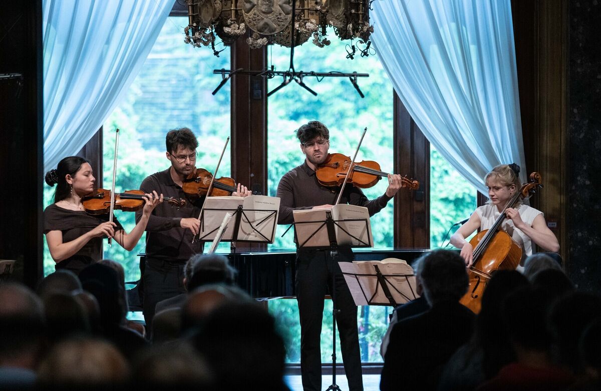 Novo Quartet playing at Bantry House libarary. Picture: Karlis Dzjamko