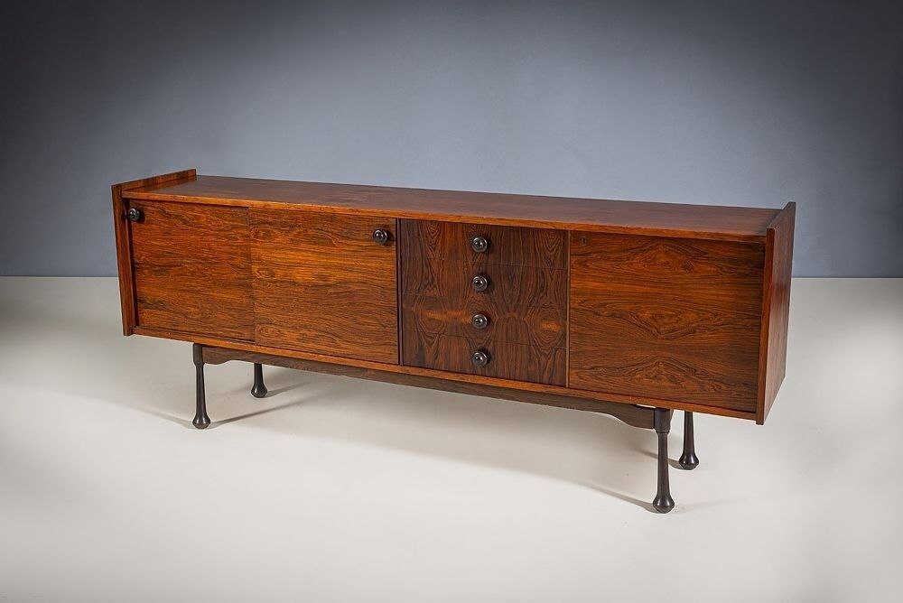 A 1960s rosewood Italian sideboard at deVeres. A 1960s rosewood Italian sideboard at deVeres.