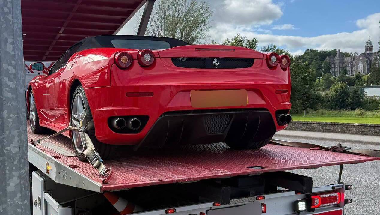 Ferrari seized in Cork City had no tax, insurance, NCT, or registration