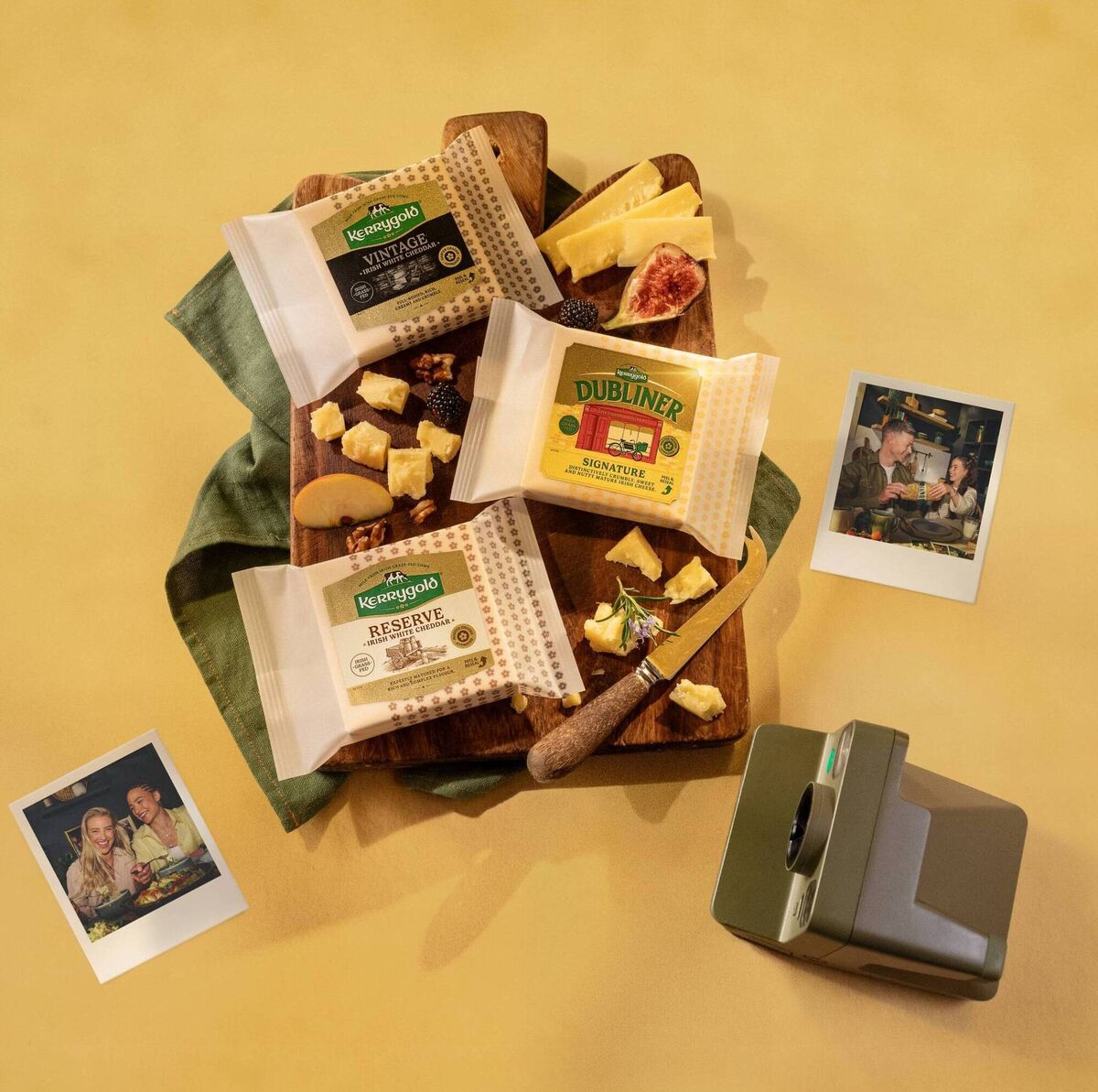 A selection of cheddars from the new Kerrygold cheese range A selection of cheddars from the new Kerrygold cheese range