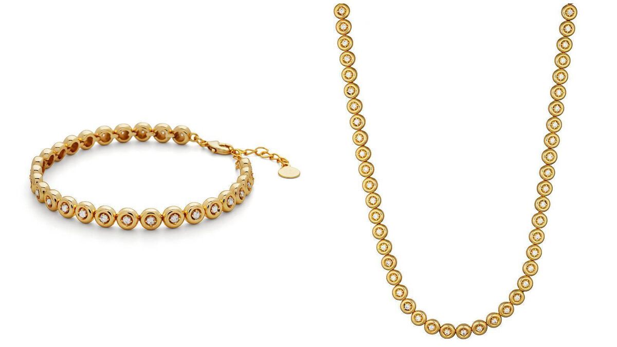 Orb Tennis Bracelet and necklace, €199, Joanna Cooper x Crystals & Co Orb Tennis Bracelet and necklace, €199, Joanna Cooper x Crystals & Co