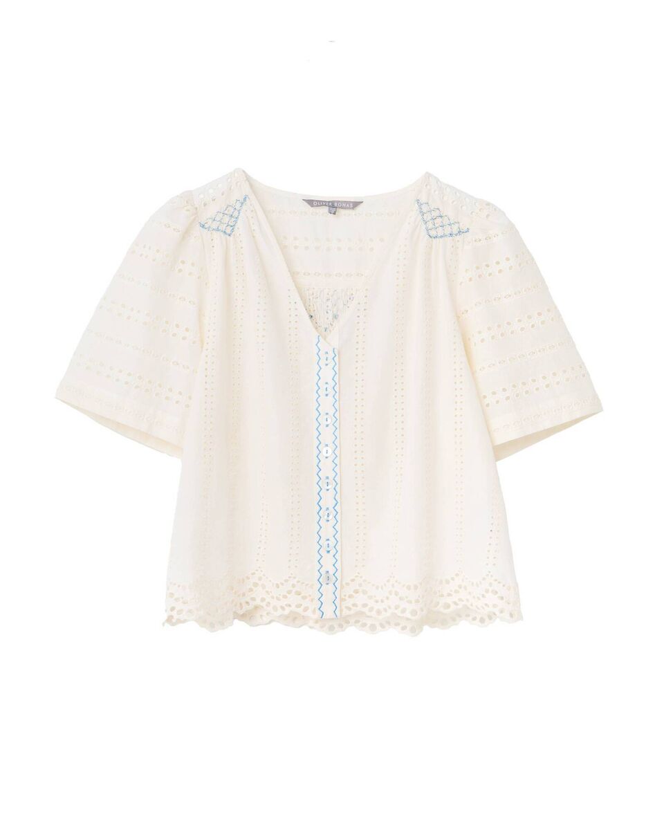 Blue Stitch Blouse, €78, Oliver Bonas Blue Stitch Blouse, €78, Oliver Bonas