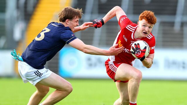 <p>NO REST: Tyrone's Brian Óg McGuckin with Ryan Crawford of Kildare. Pic: ©INPHO/Tom O'Hanlon.</p>
