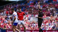 Seán Hurson gives a red card to Sean Callaghan 28/6/2026